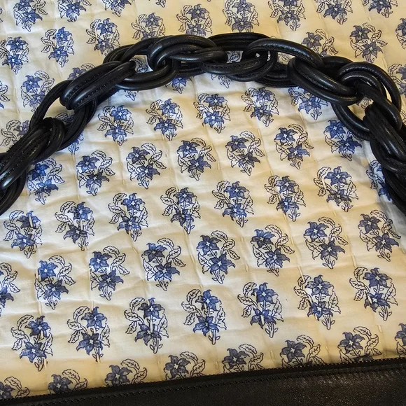 Harbour 2nd Black Leather Bag with Chain Detail - Picture 6 of 7